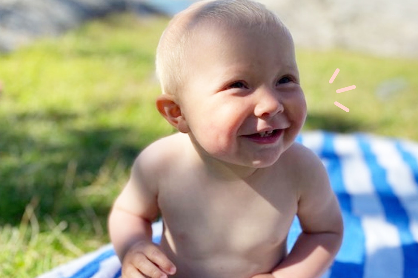 Baby pledd gress sol
